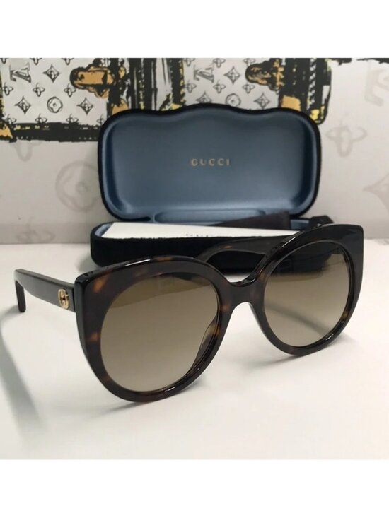 Luxury New Authentic Gucci GG0325S 002 Cat-Eye Sunglasses ✨ main image 15